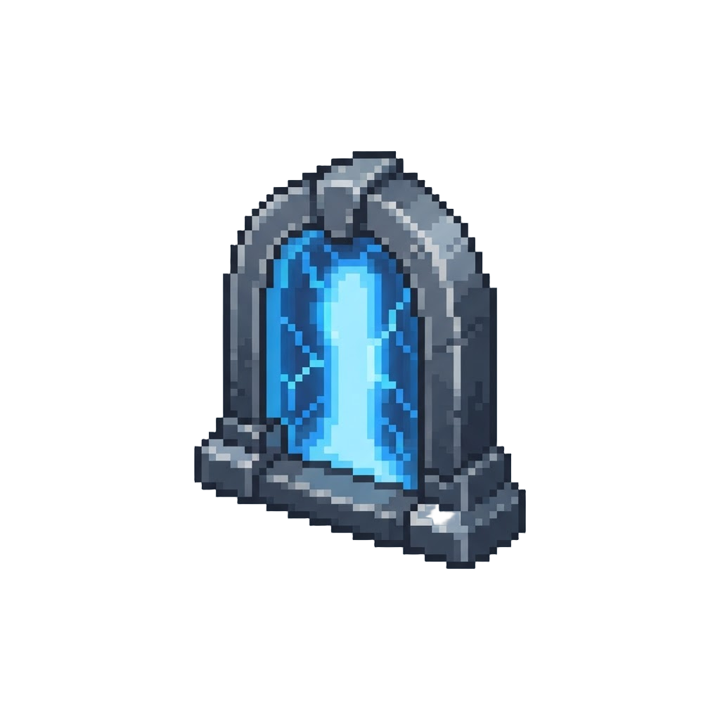 A Glowing Blue Plasma Arc Gate