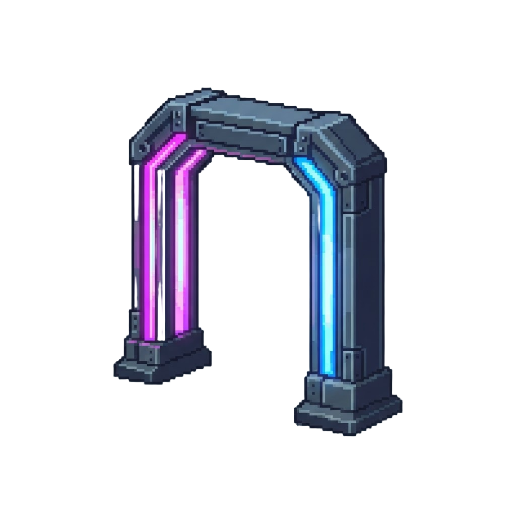 A Massive Glowing Neon Laser Archway