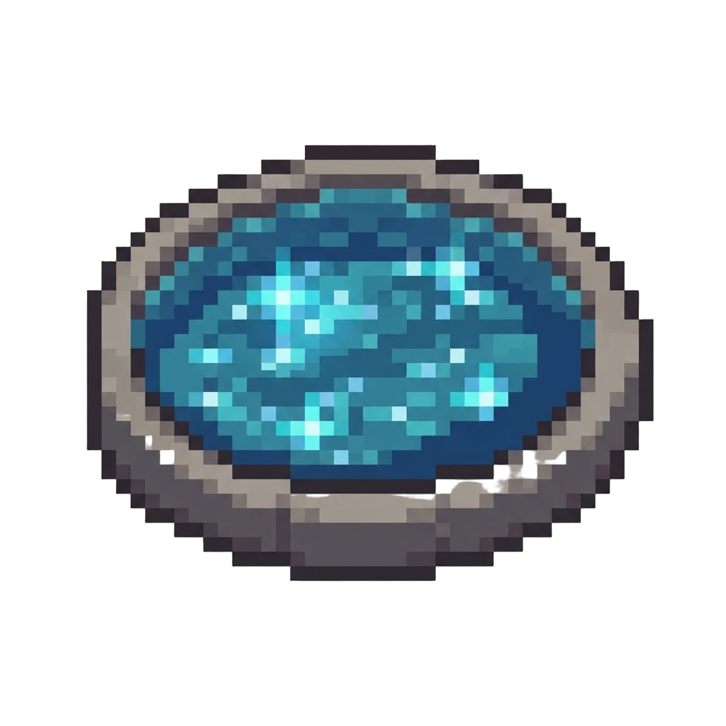 A Shallow Pool of Glittery Water