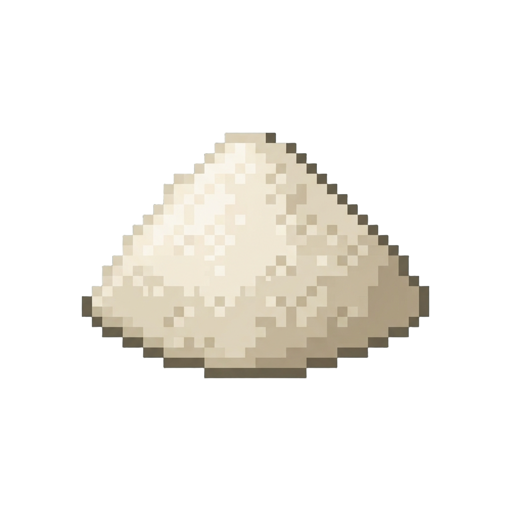 Clump of Dry Rice Flour