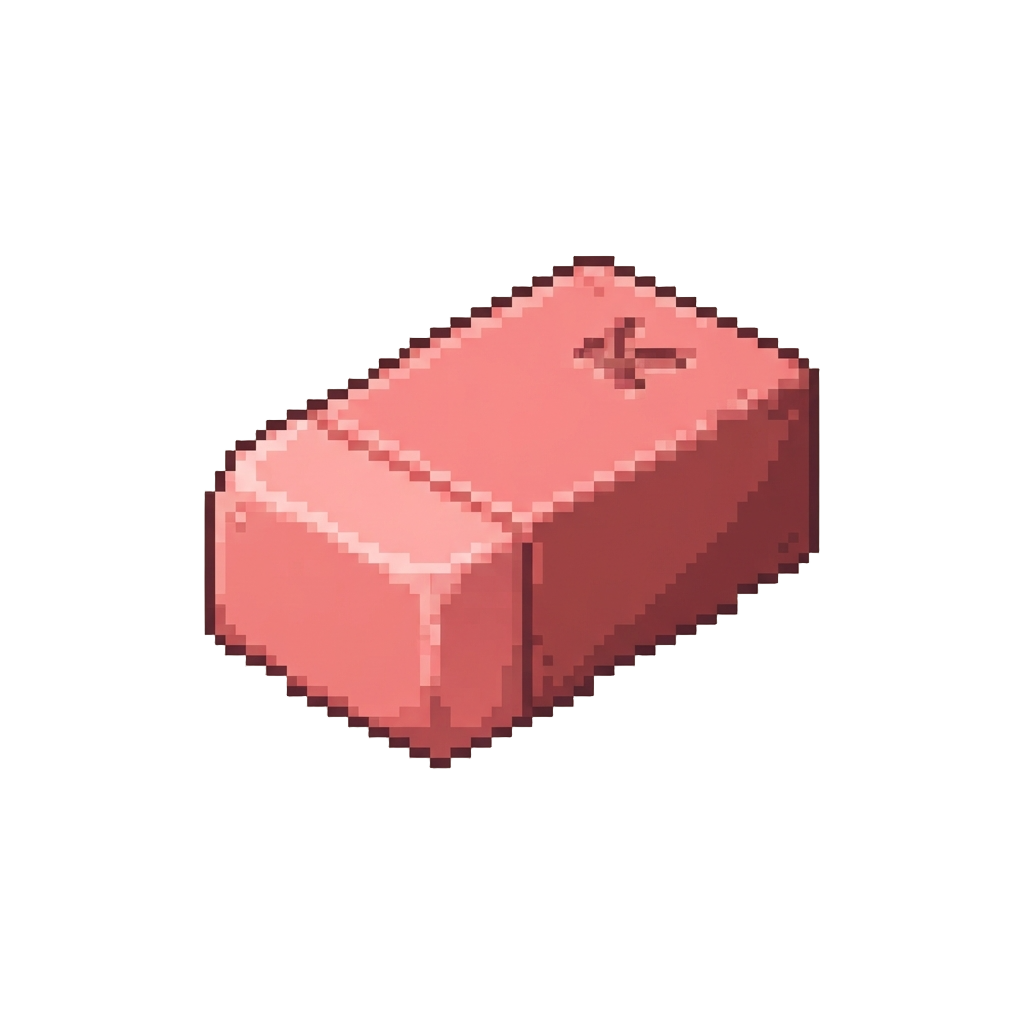 Single Dry Rubbery Eraser