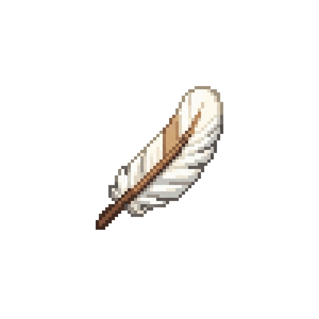 A Floating Feather That Softly Lands