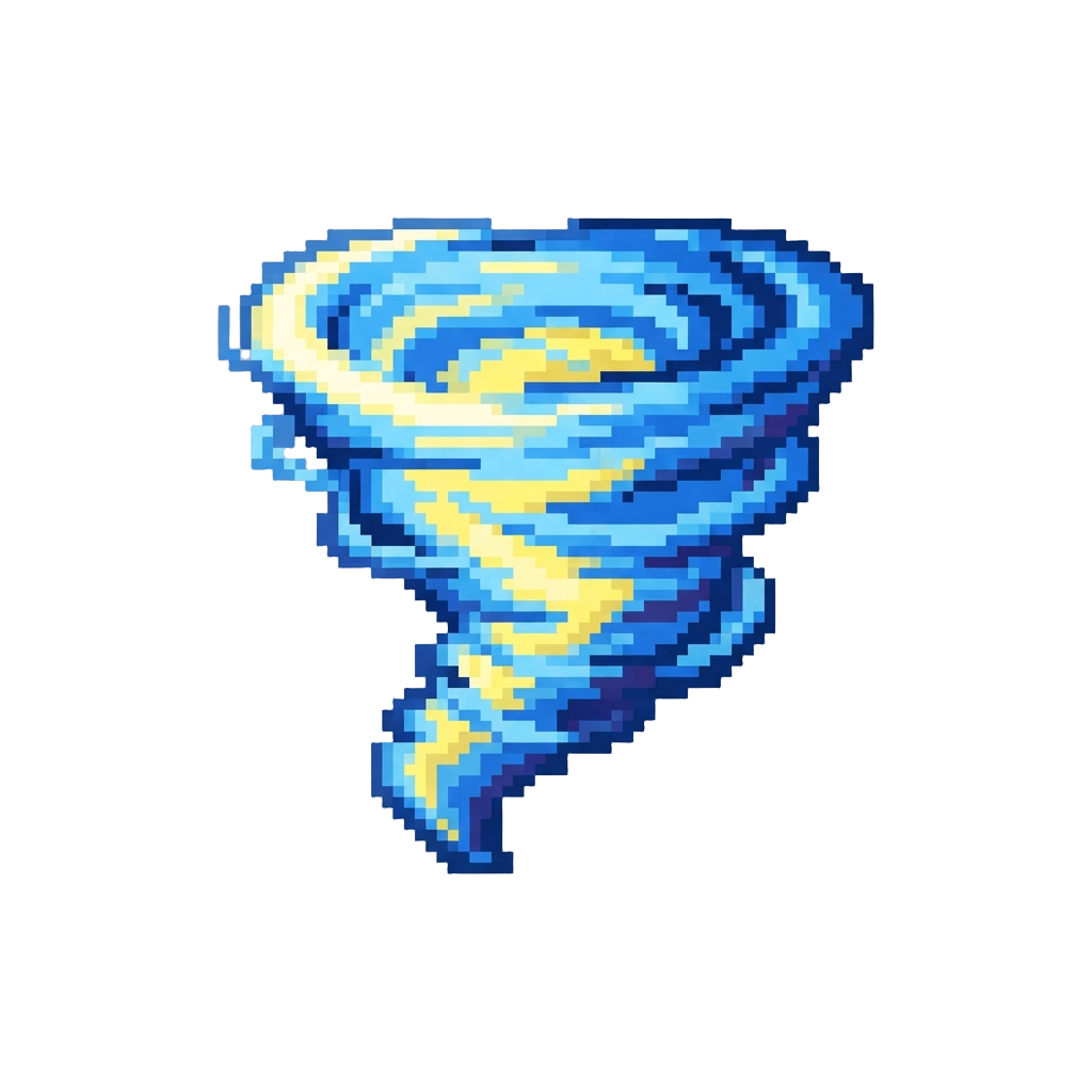 A Swirling Tornado of Luminous Energy