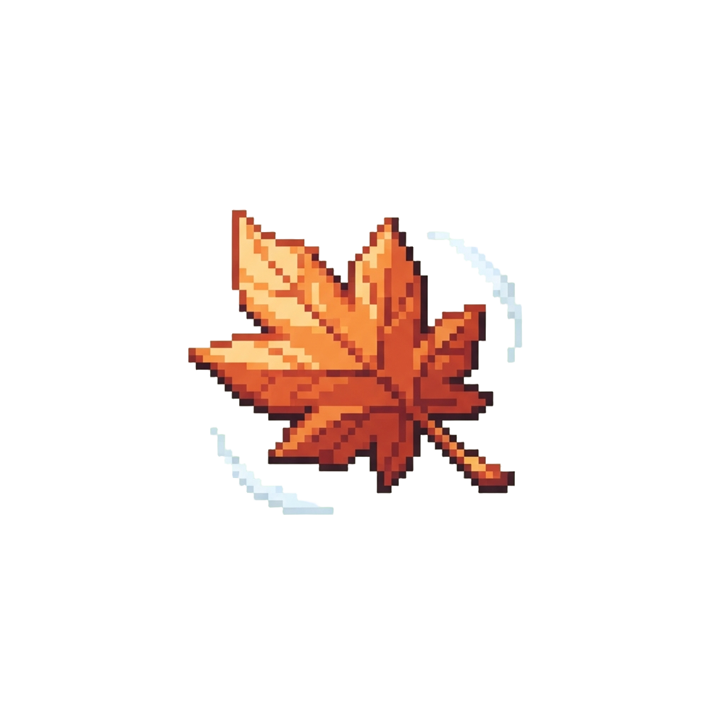A Gentle Breeze Blowing a Solitary Leaf
