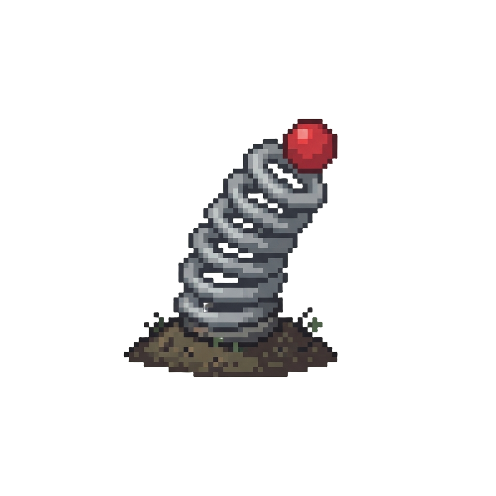 A Trick Spring Bouncing Out of the Ground