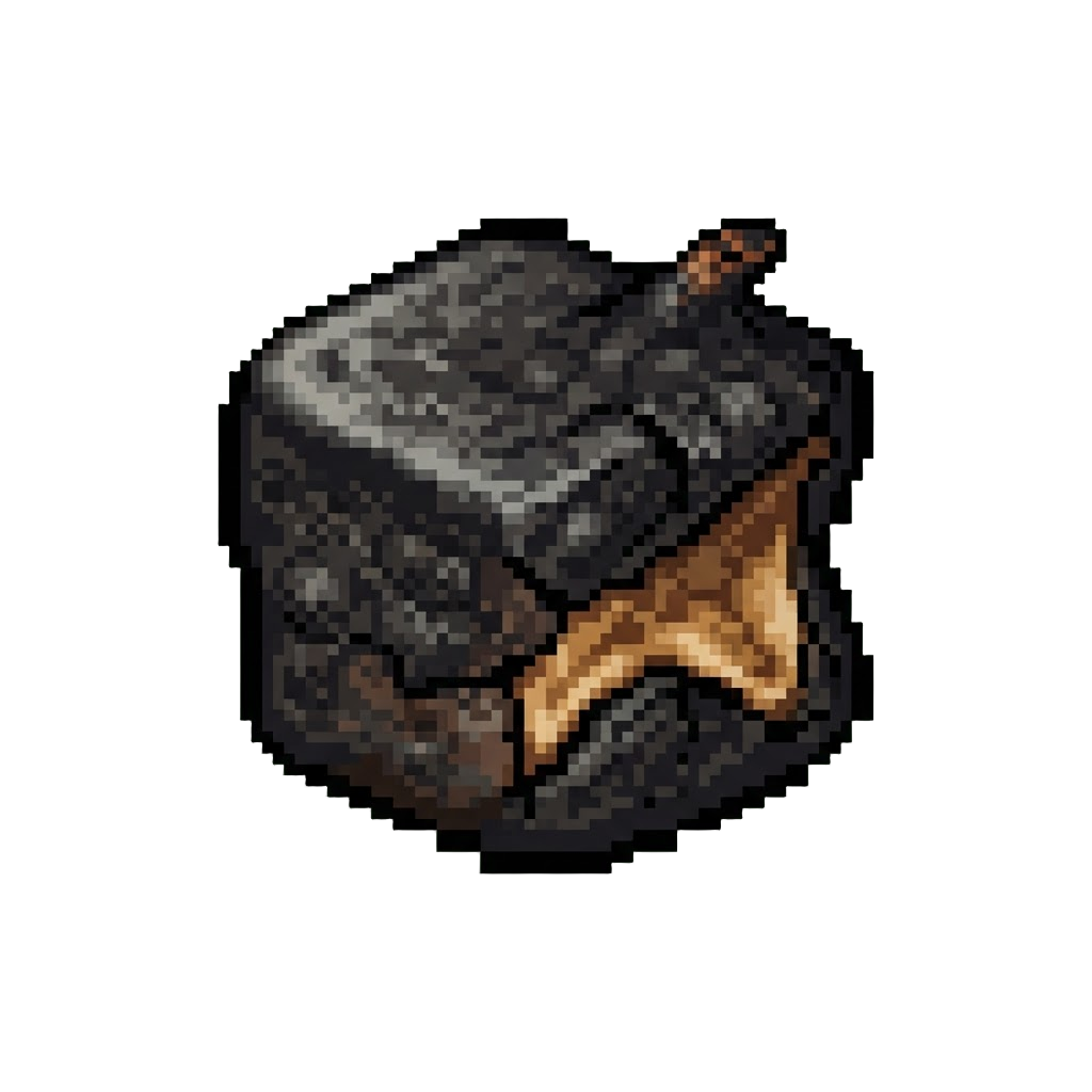 A Burnt Black Cinder Marshmallow