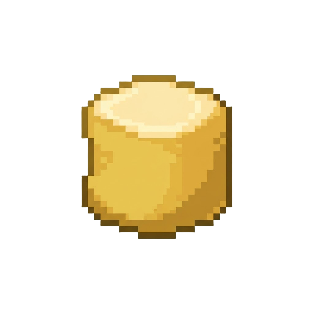 A Glowing Golden Legendary Marshmallow