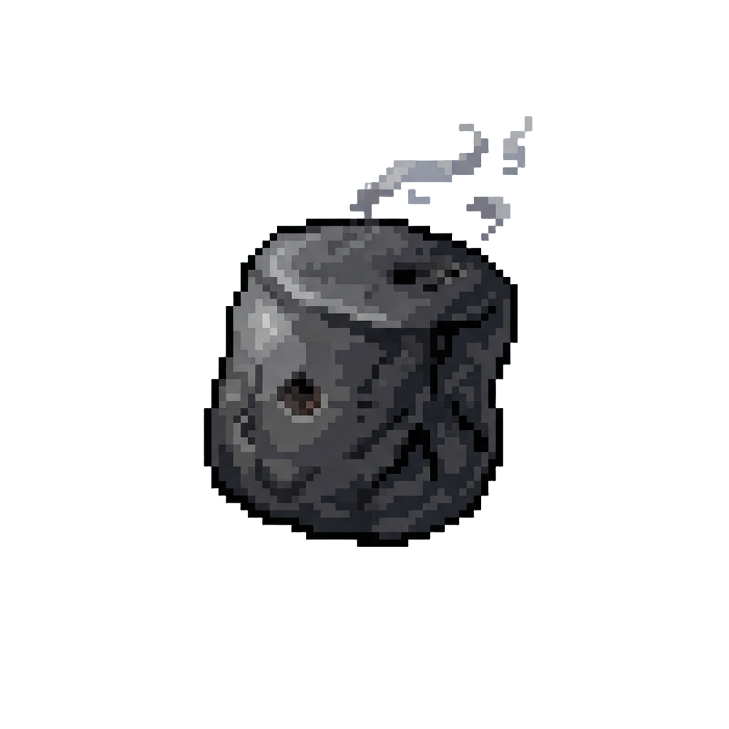 A Pitch-black Smoking Charcoal Marshmallow