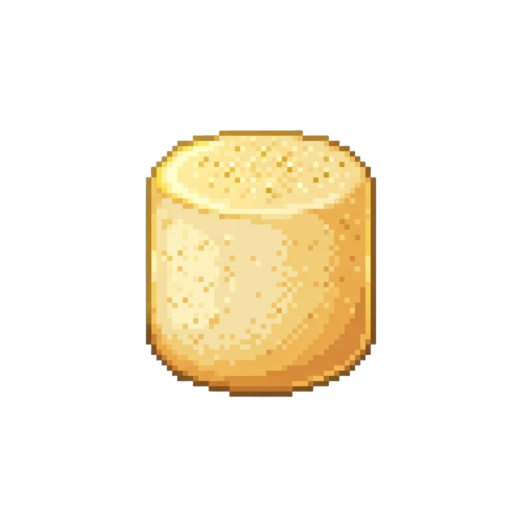 A Shimmering Golden Vanilla Marshmallow