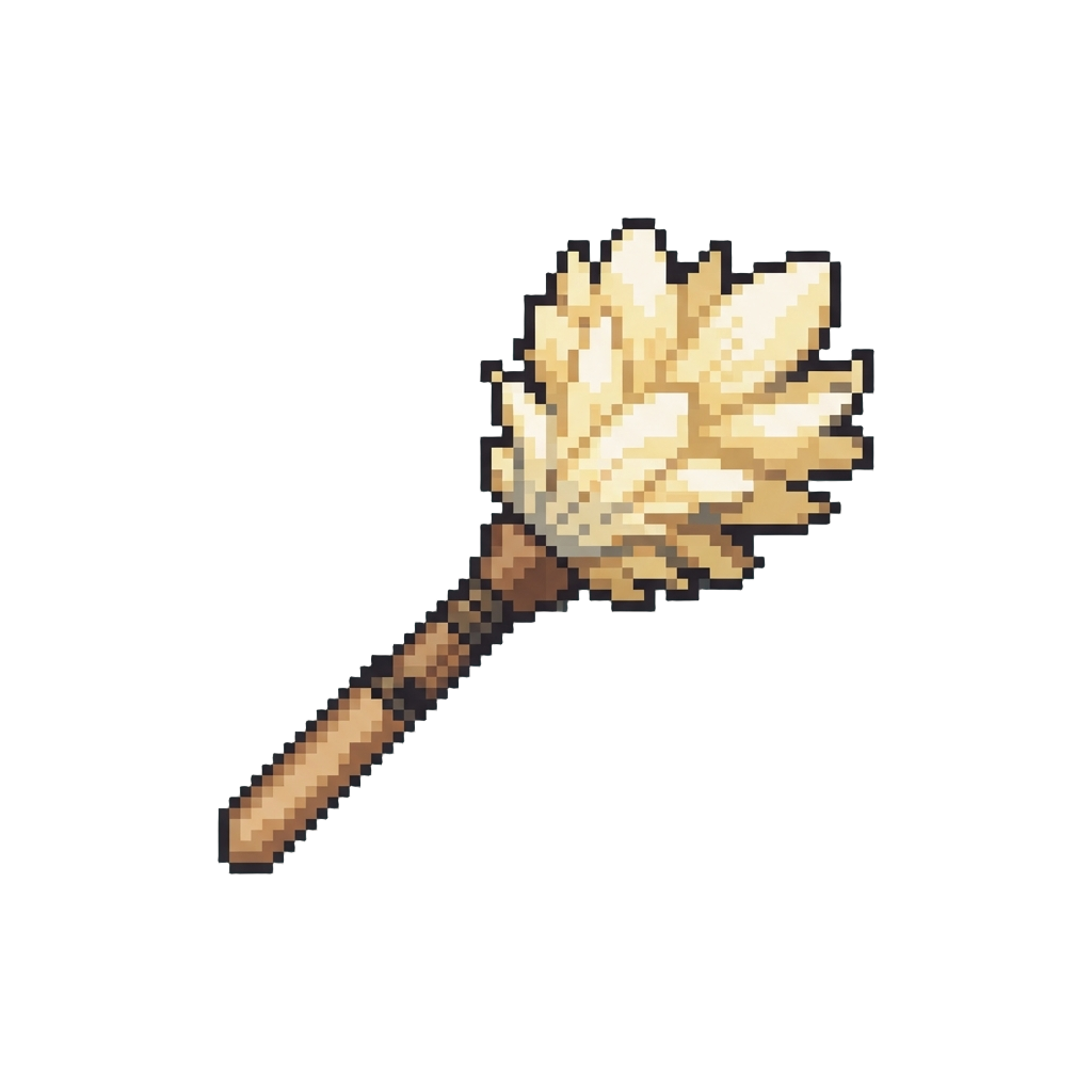 A Feather Duster Pointed Accusingly at the Screen