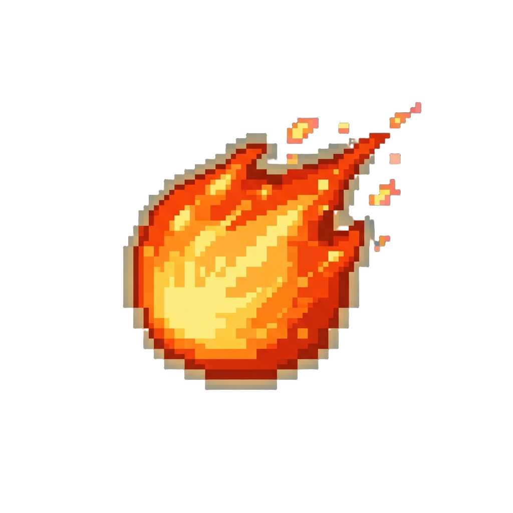 A Blinding Red and Orange Fireball Blasting Glowing Embers
