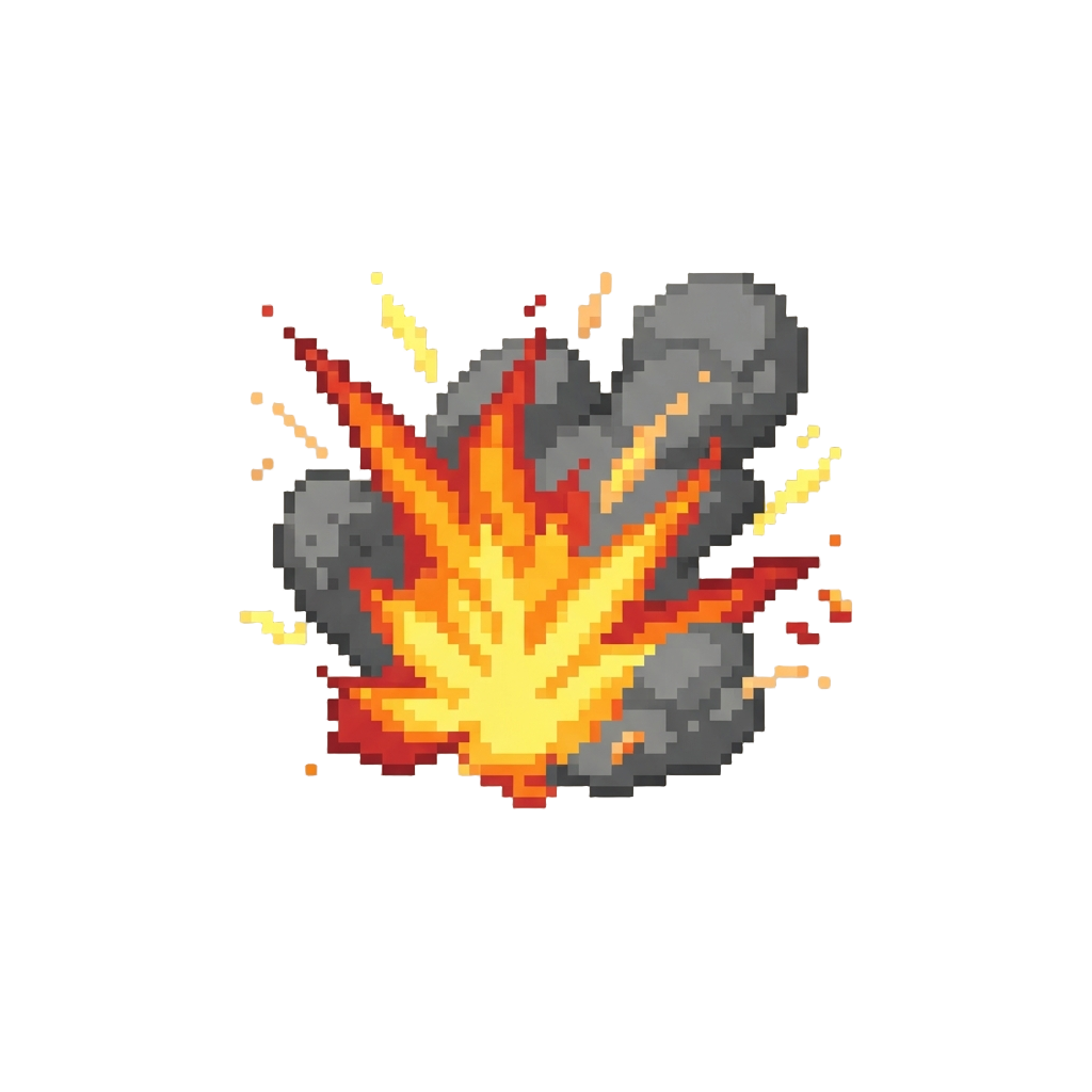 A Massive Fiery Boom Showering the Living Room in Sparks