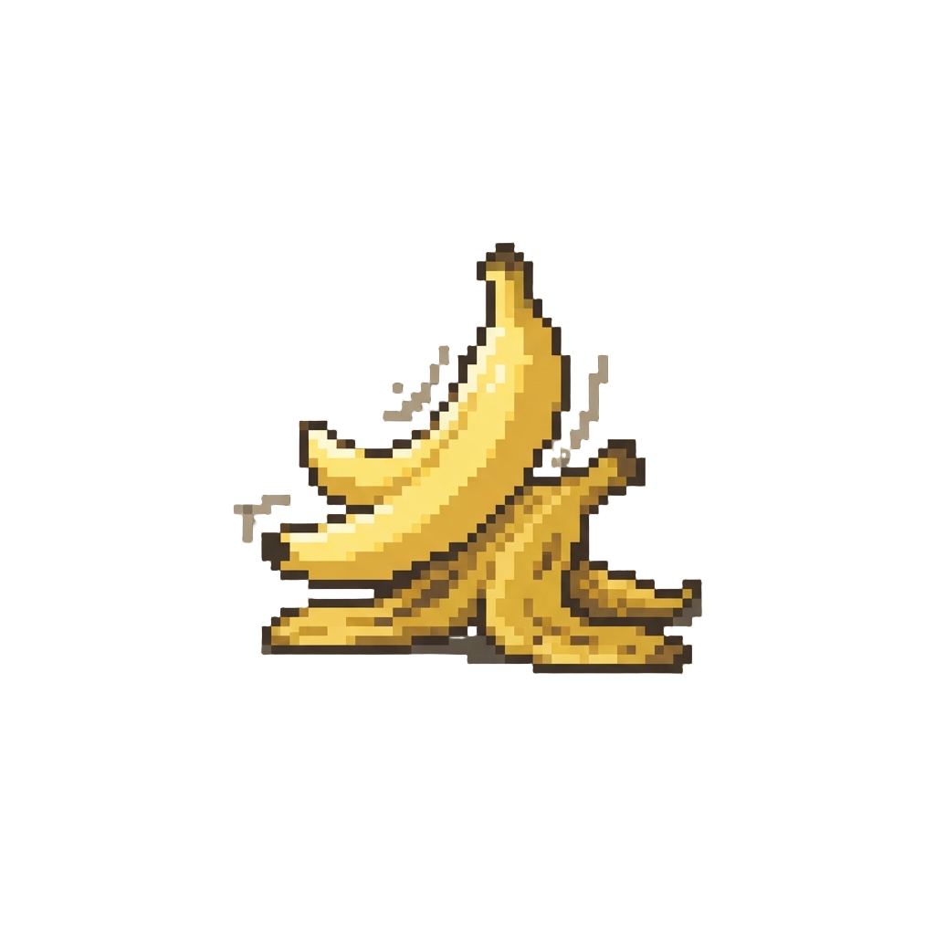 A Banana Peel Slipping on Another Banana Peel in an Infinite Comical Spin Loop