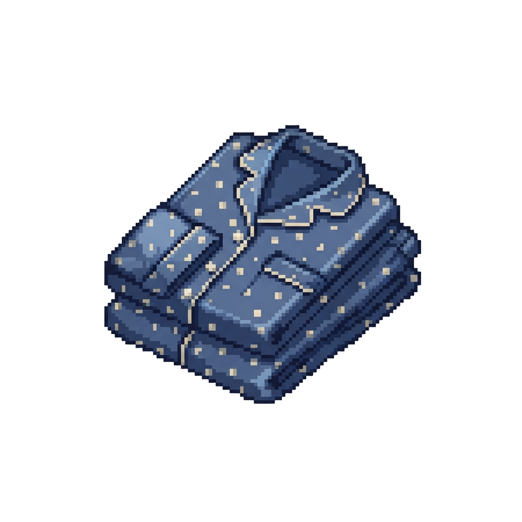 A Silk Polka-dot Pajama Set
