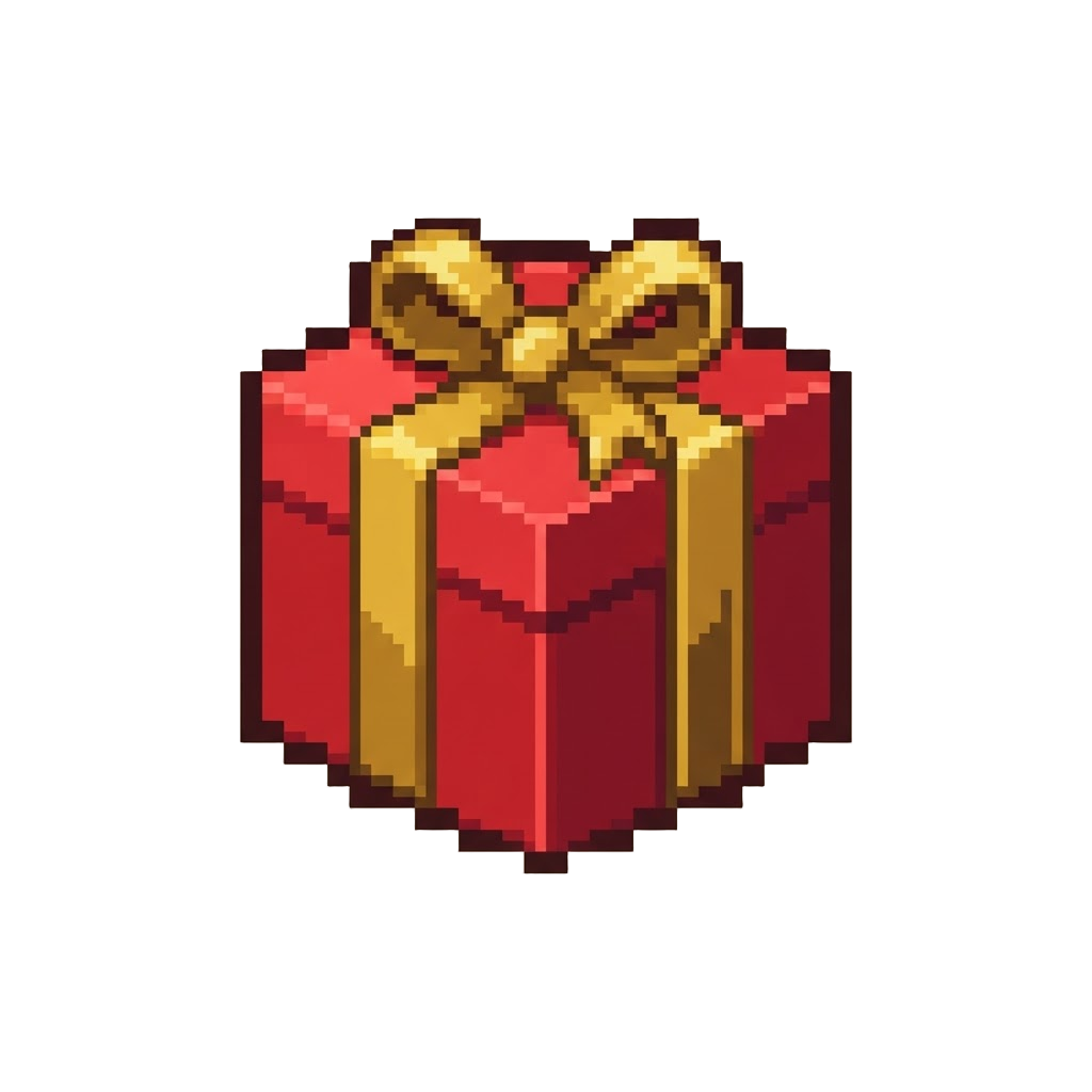A Brightly Wrapped Red Box with a Gold Ribbon