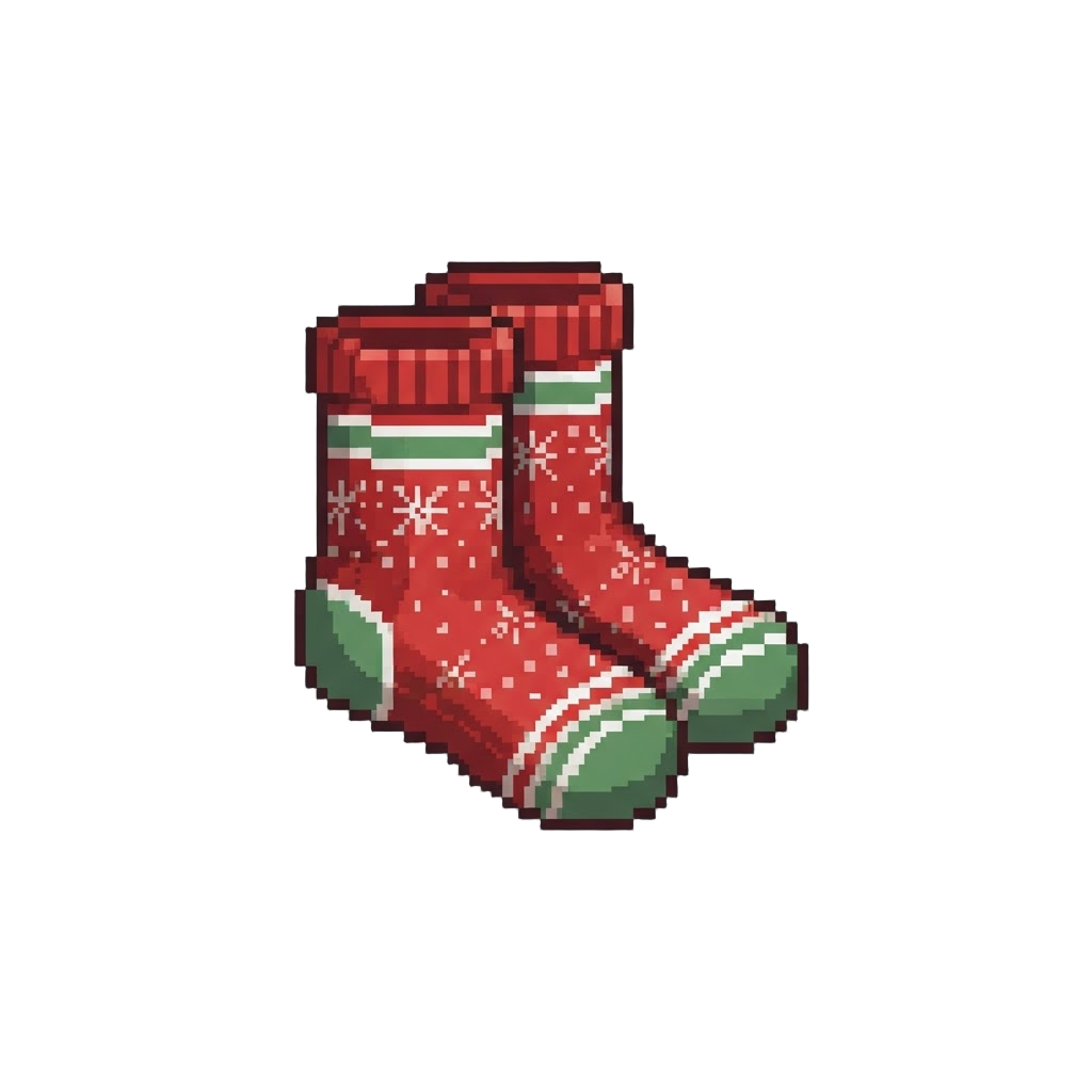 A Cozy Pair of Patterned Holiday Socks