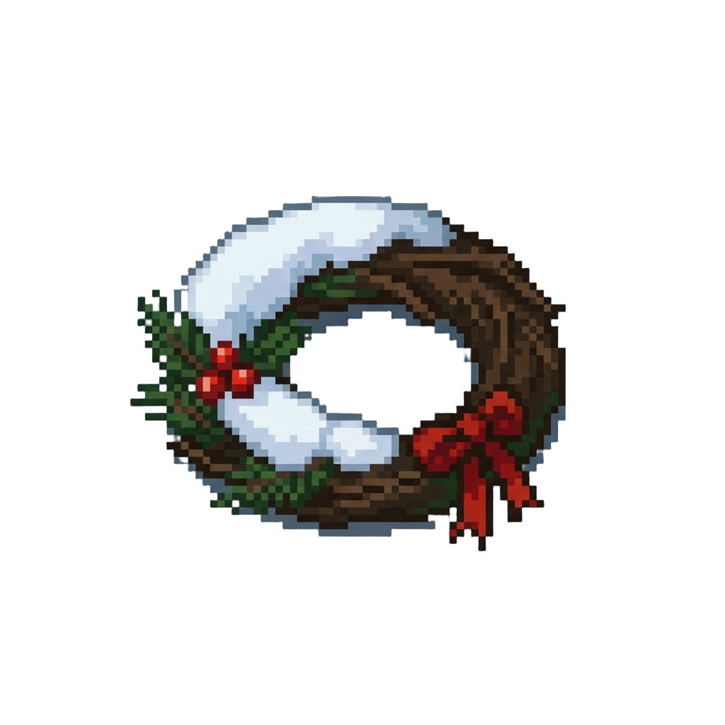 A Fallen Snow-capped Wreath