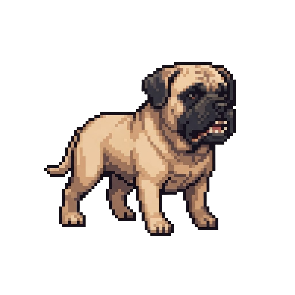 A Massive Growling English Mastiff
