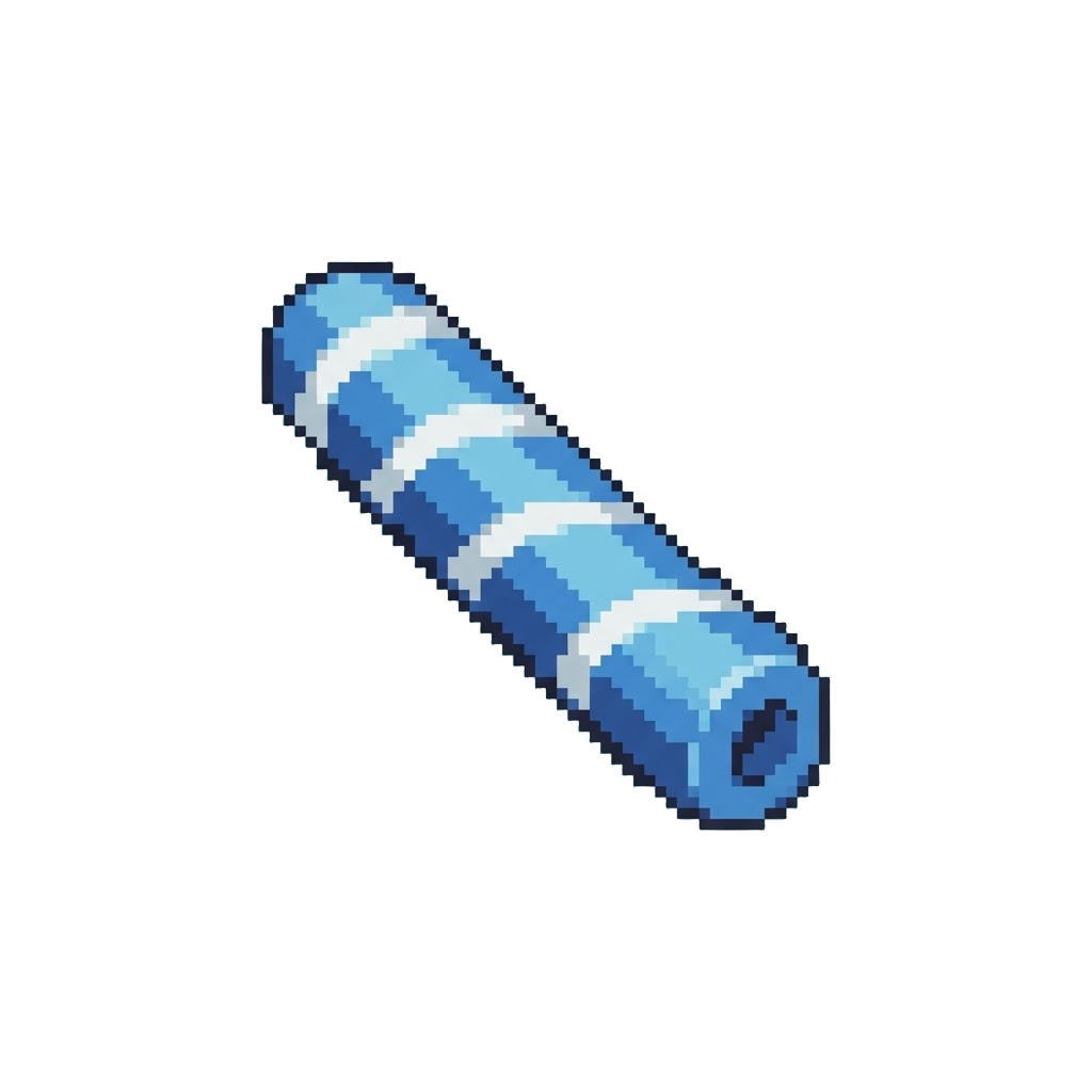 A Blue Striped Pool Noodle