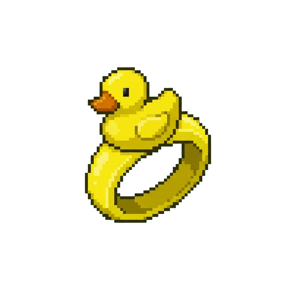 A Neon Yellow Ducky Ring