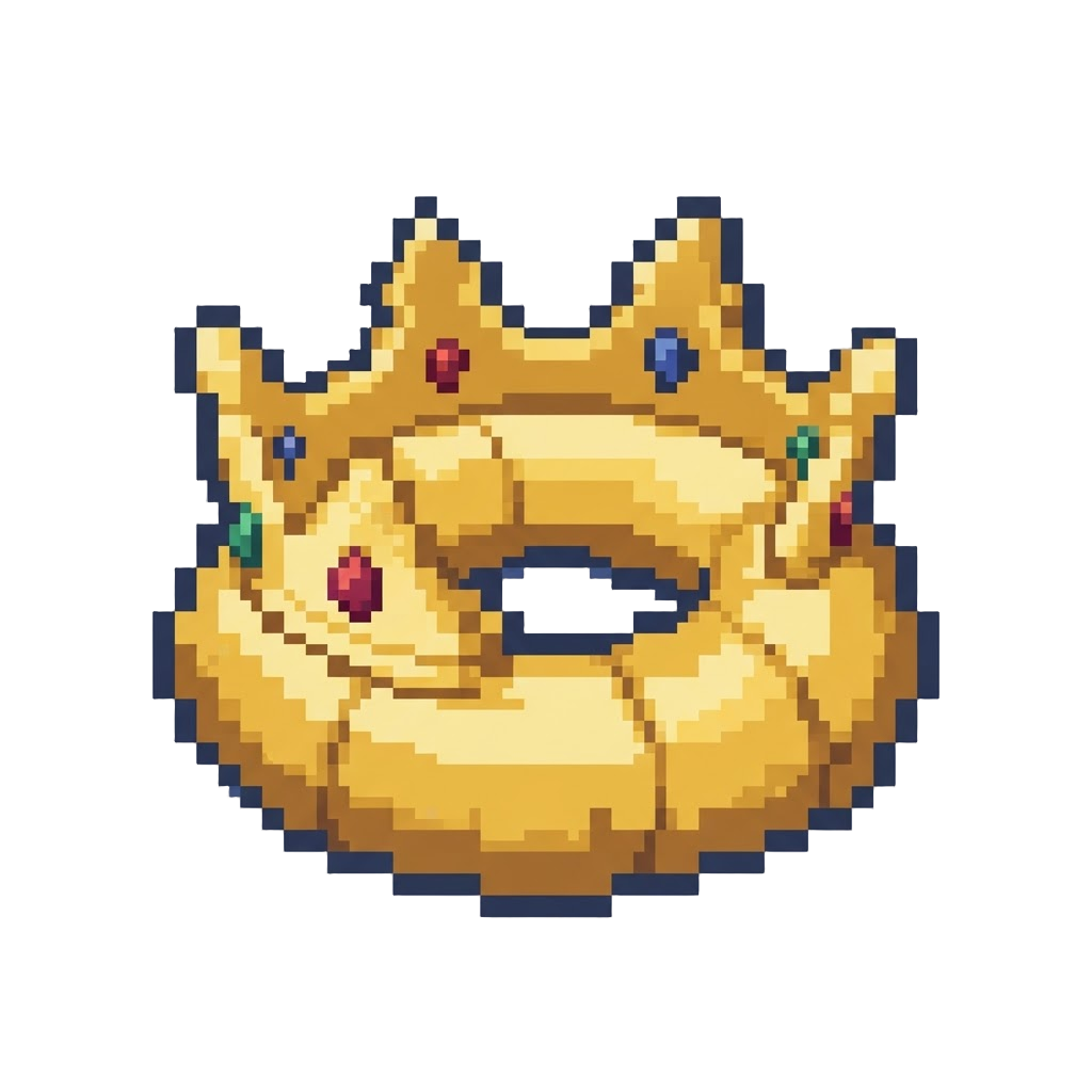 A Giant Golden Crown Pool Ring