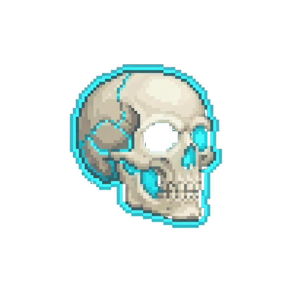 A Brilliant Cyan Ectoplasmic Aura Illuminating Every Bone Joint