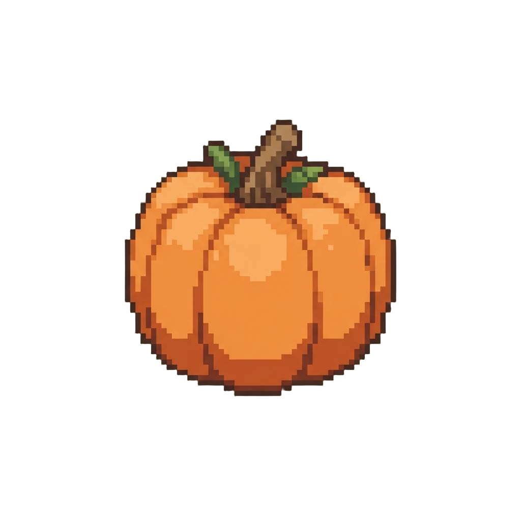 A Simple Plump Orange Farm Pumpkin