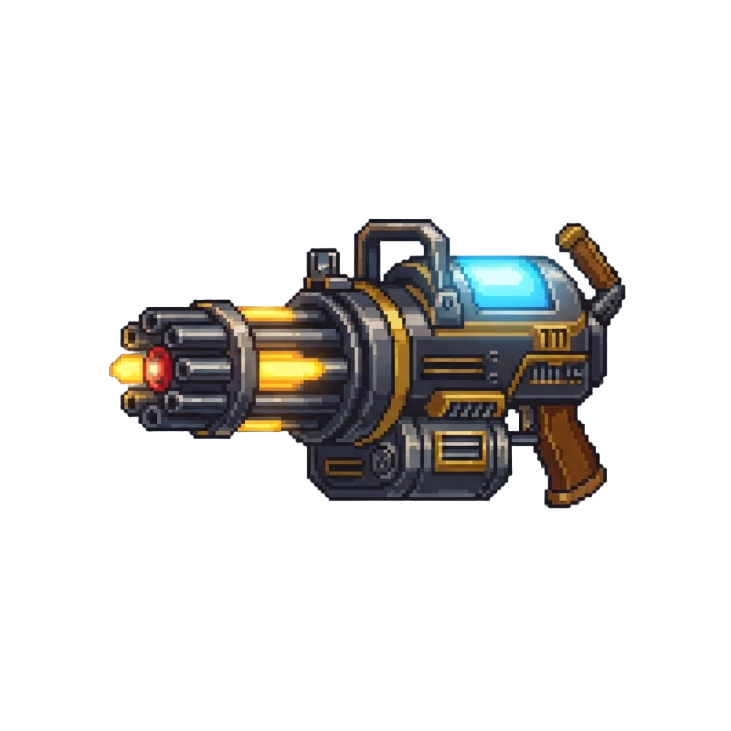 A Massive Glowing Gatling Laser