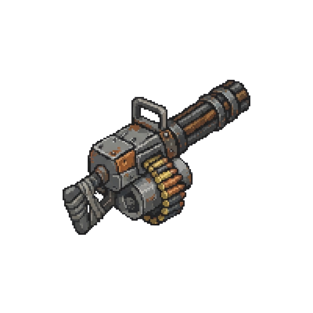 A Heavy Minigun Made From Pipe Scrap