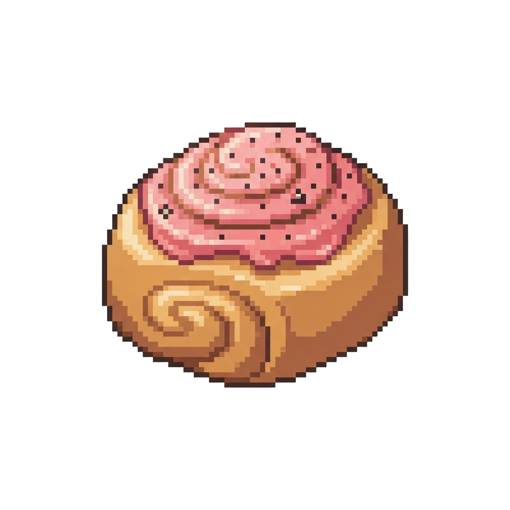 A Warm Watermelon-scented Honey Bun with Seed Sprinkled Crust