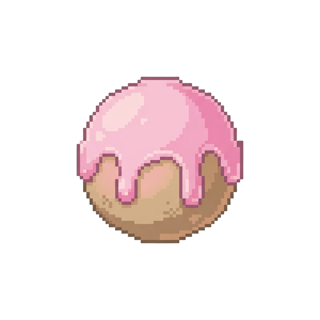 A Pastel Pink Wax-dipped Clay Sphere