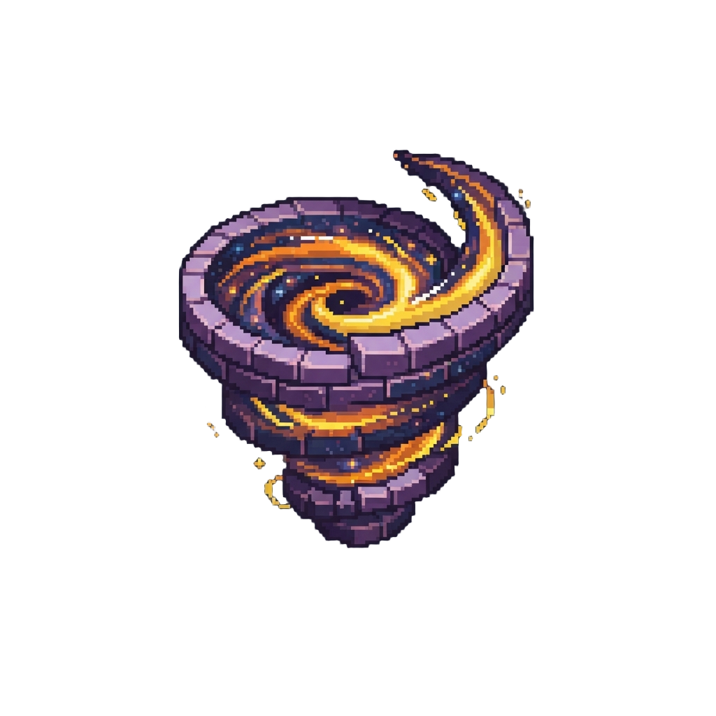A Swirling Cosmic Brick Vortex