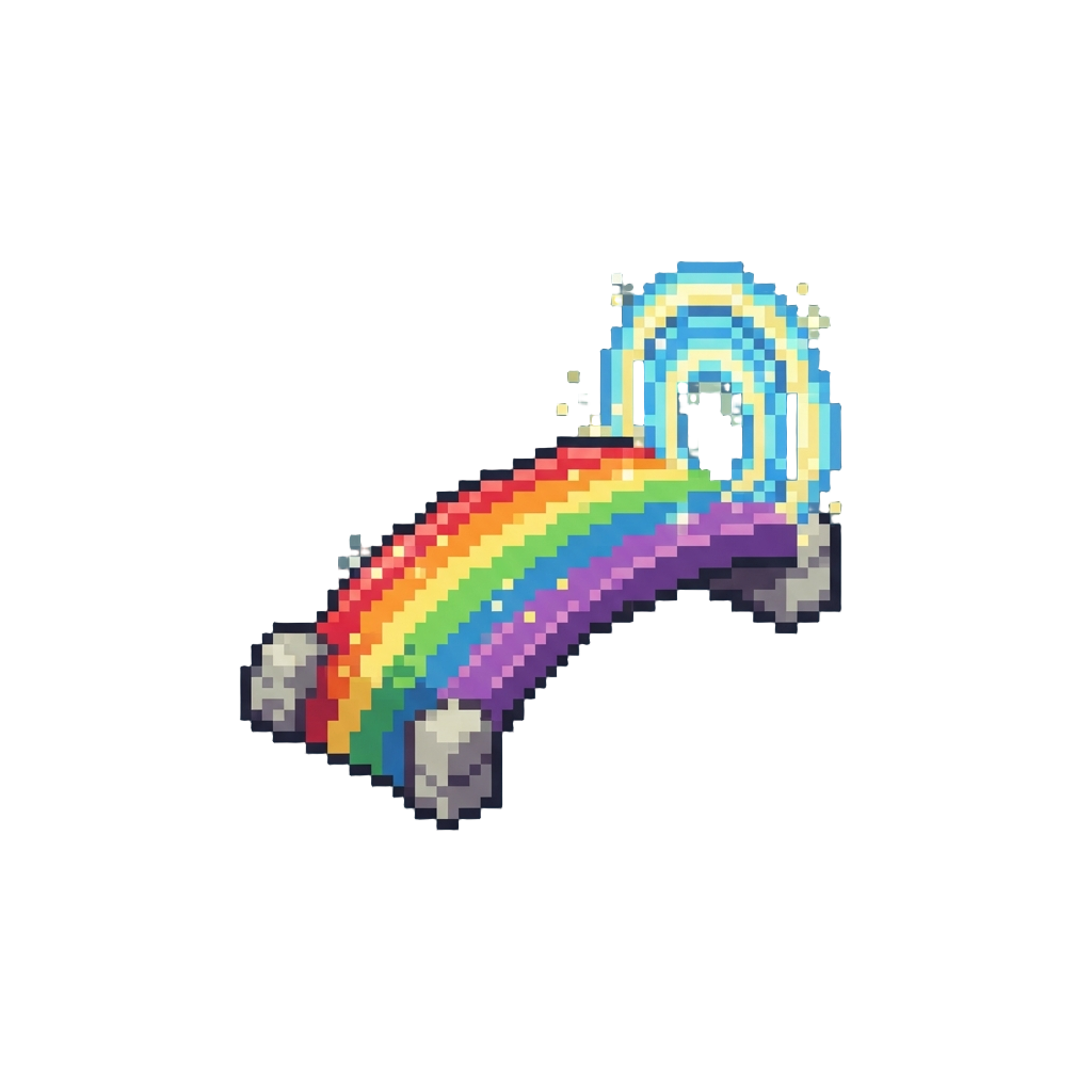 A Sparkling Rainbow Bridge Exit