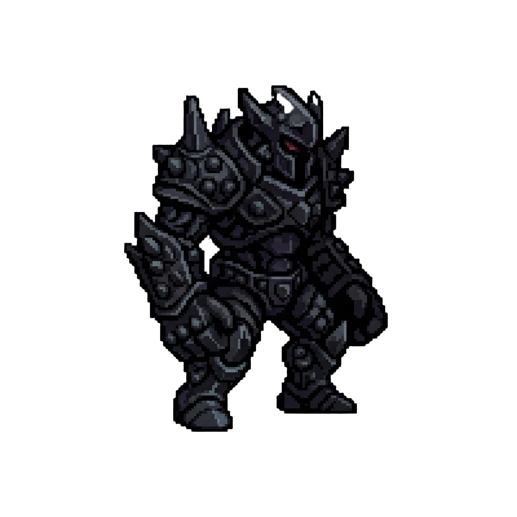 A Towering Shadowy Figure Made of Black Studs