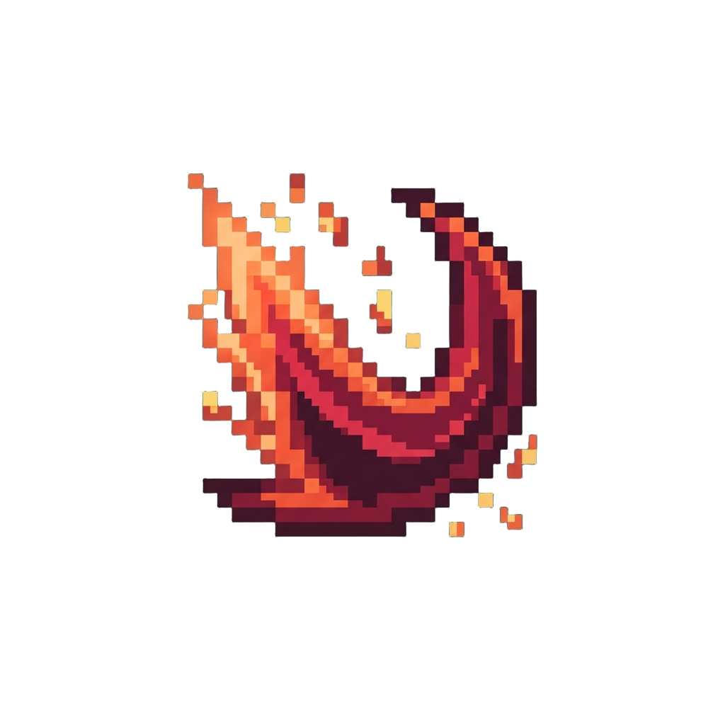 A Glowing Ruby Shockwave Slash
