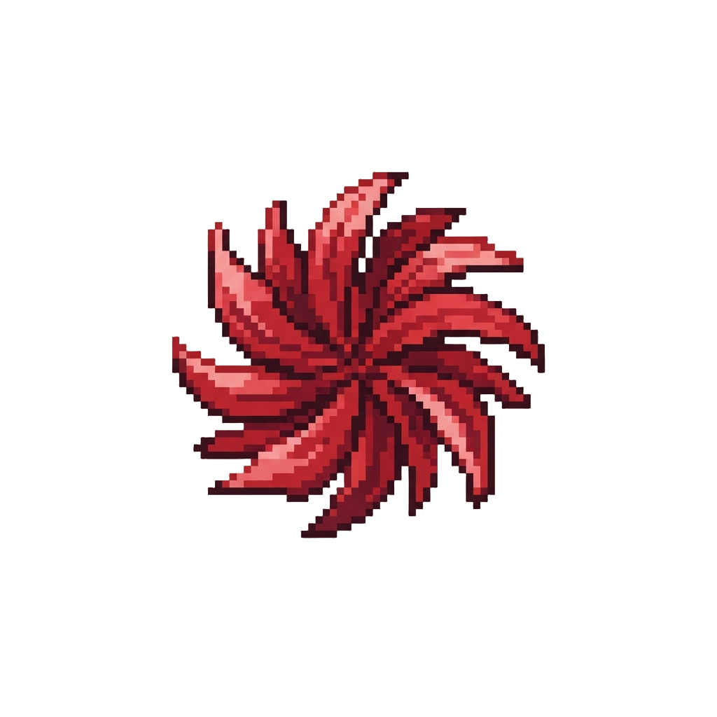 A Dramatic Blood-red Flower Petal Burst