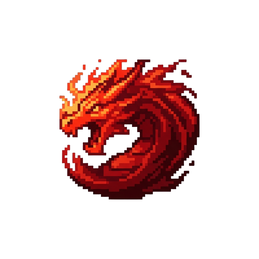 A Giant Crimson Dragon Aura Splash