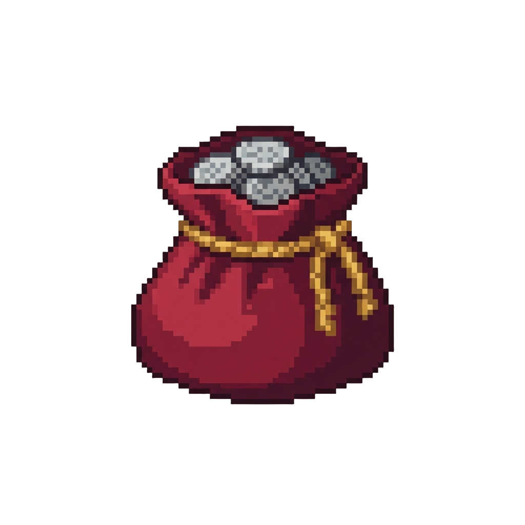A Velvet Bag of Rare Silver Florins