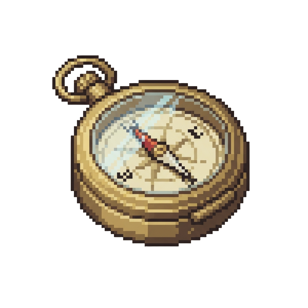 A Shiny Brass Pocket Compass