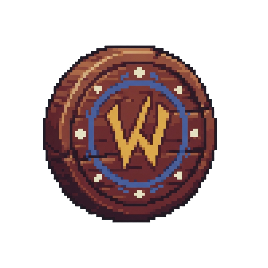 A Painted Wooden Token