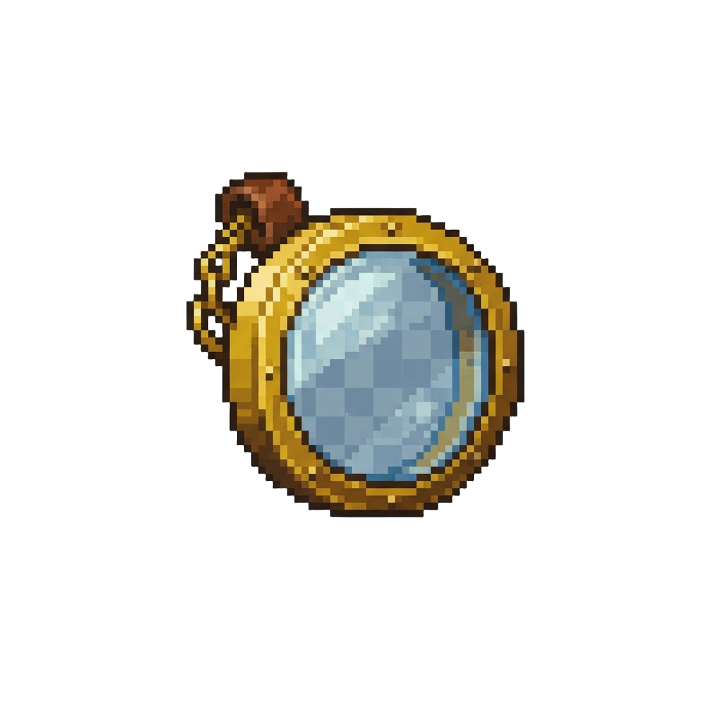 A Tiny Glass Monocle Over One Eye