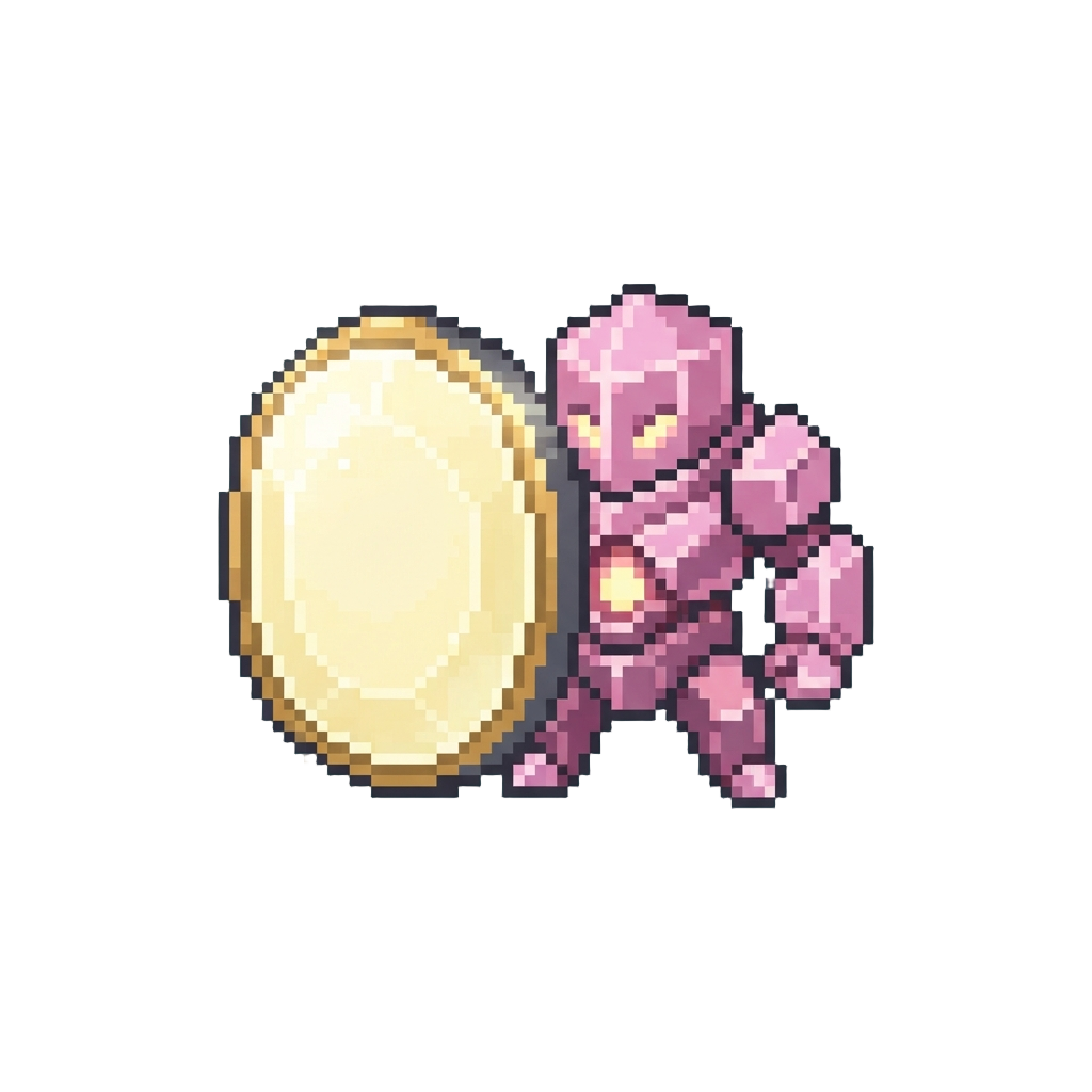A Rose-quartz Guardian with a Giant Glowing Glass Shield