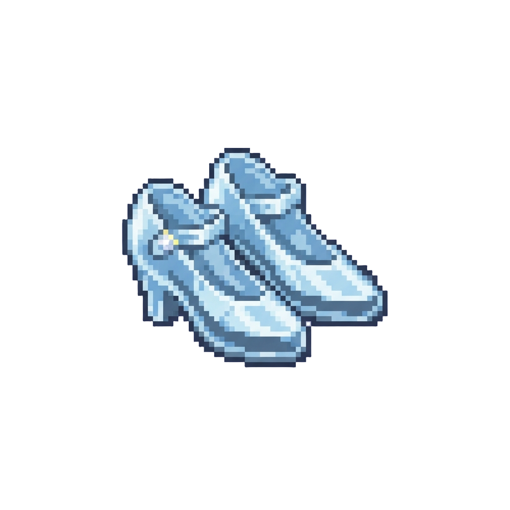 A Pair of Tiny Glass Slipper Booties