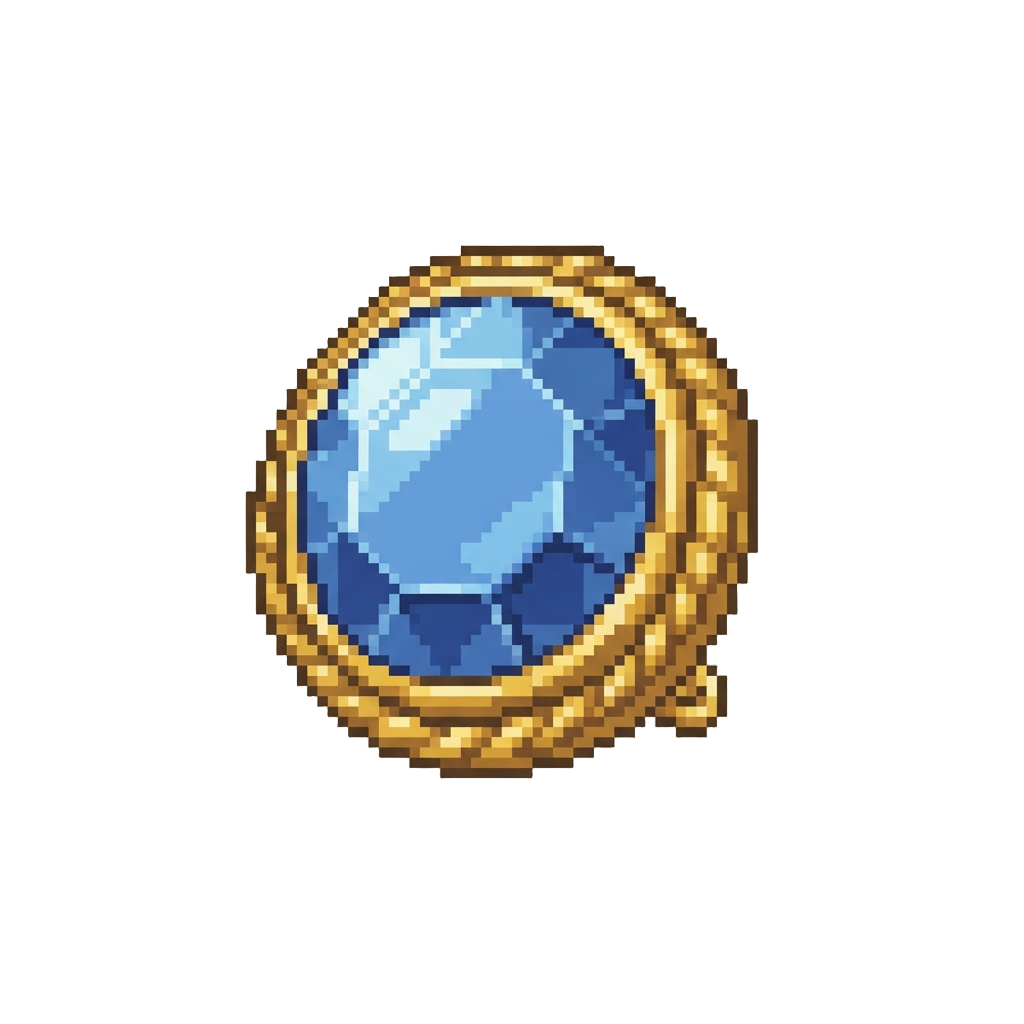 A Tiny Glittering Glass Badge