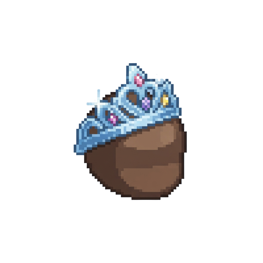 A Tiny Toy Glass Tiara Sitting Crooked on the Head