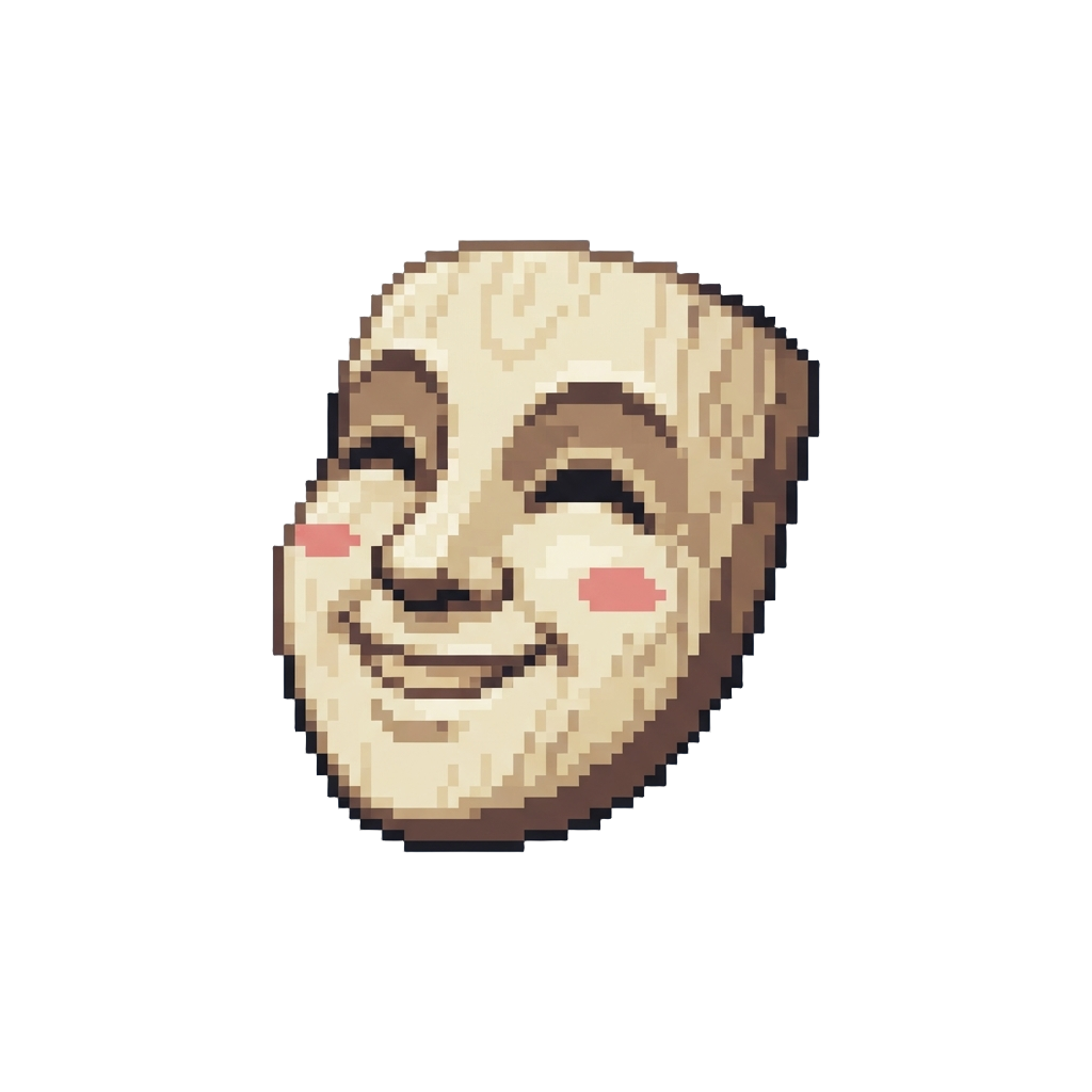 A Mysterious Friendly Mask Floating in Air