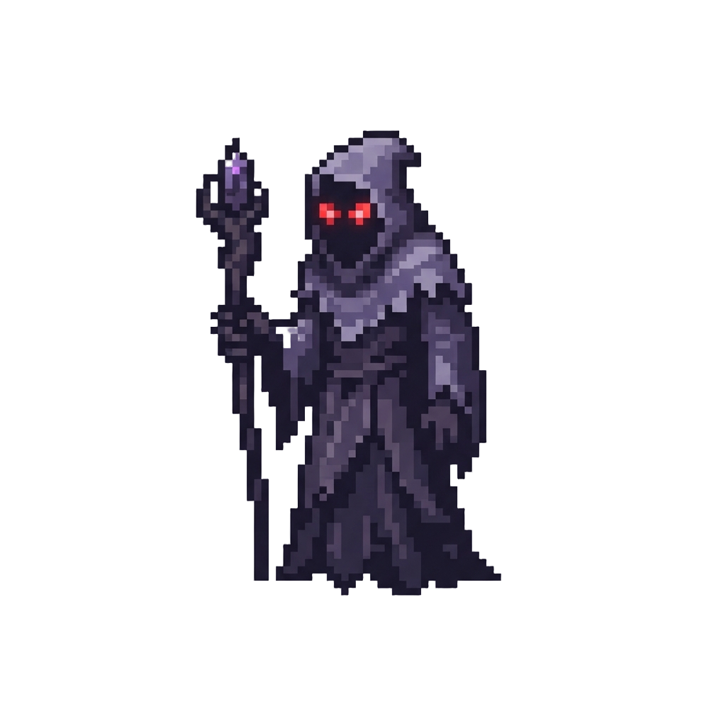 A Menacing Tall Shadow with Glowing Red Eyes