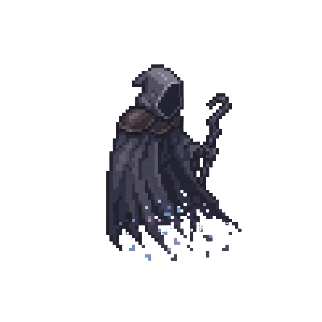 A Shadowy Faceless Wanderer That Vanishes