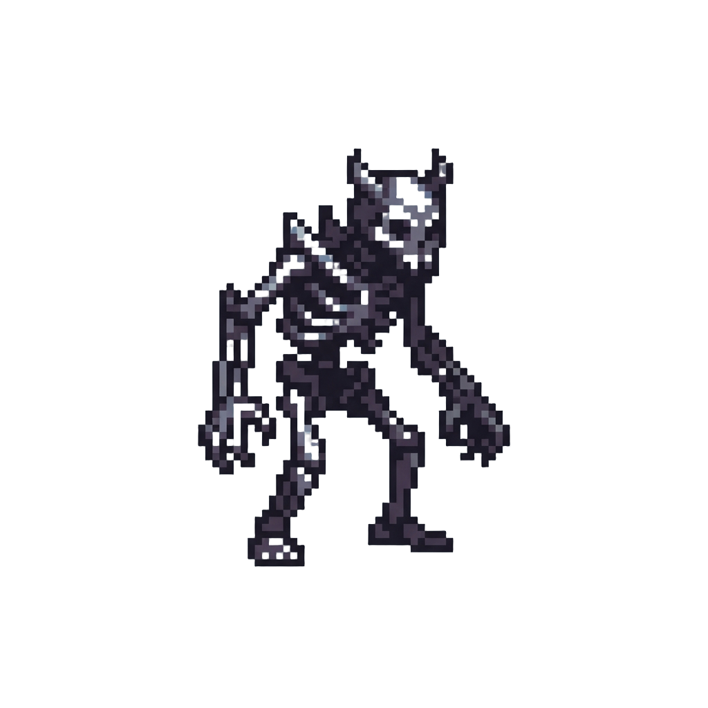 A Jagged Skeletal Shadow Figure