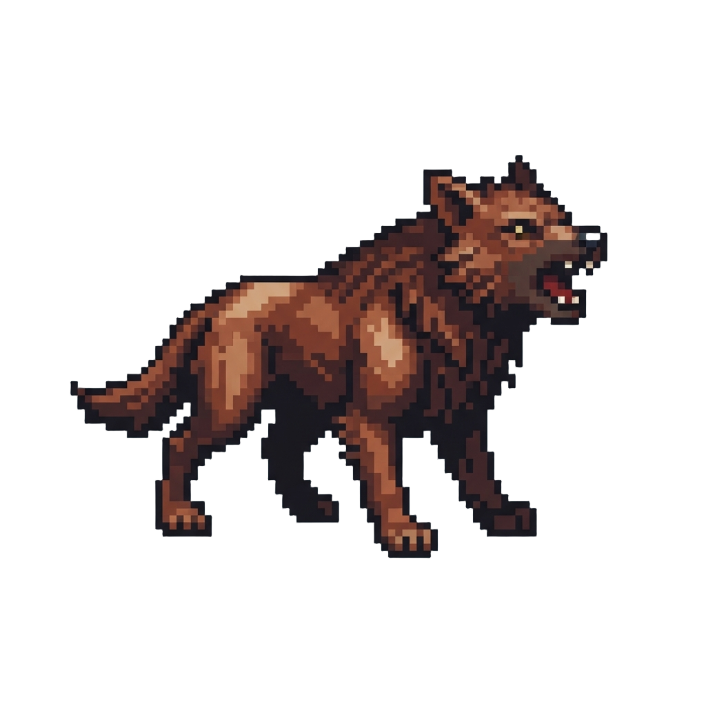 A Wild Roaring Hound Entity on All Fours